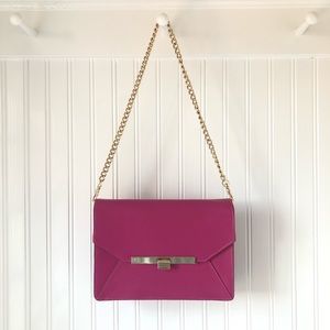 Bright Pink Clutch or Shoulder Purse